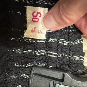 SO Women's Striped Black Wide Leg Pants